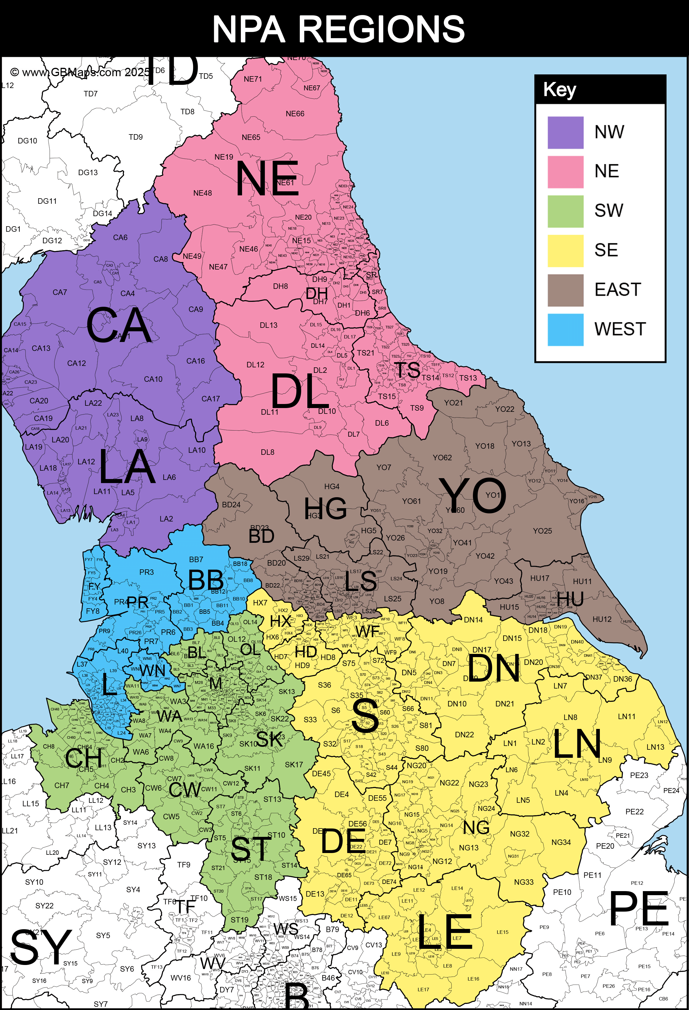 NPA REGIONS MAP